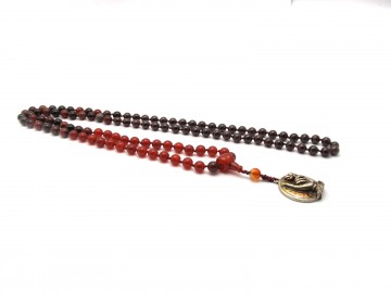 Mala ketting mudra lotus carneool