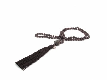 Mala ketting paarse agaat edelsteen