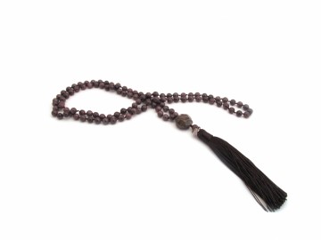 Mala ketting paarse agaat edelsteen