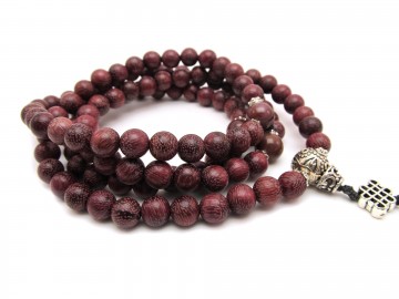 Mala ketting padauk hout