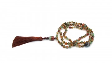 Mala ketting pauw agaat