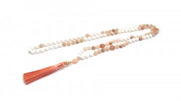 Mala ketting peach