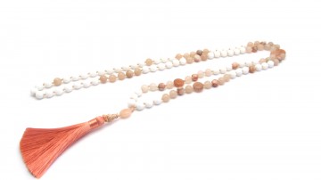 Mala ketting peach