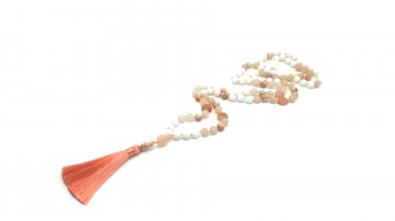 Mala ketting peach