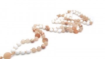 Mala ketting peach