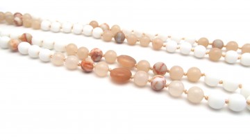 Mala ketting peach