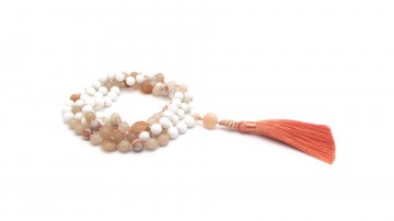 Mala ketting peach