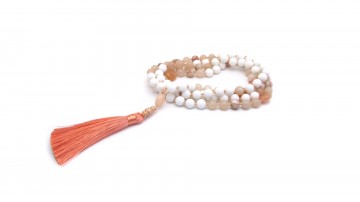 Mala ketting peach