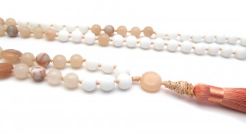 Mala ketting peach