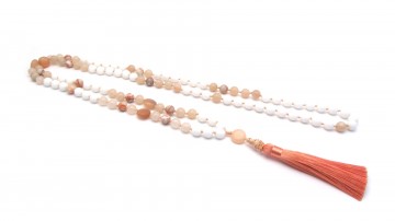 Mala ketting peach