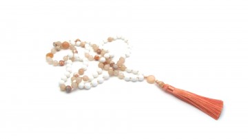 Mala ketting peach