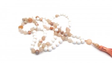 Mala ketting peach