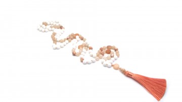 Mala ketting peach