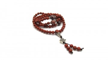 Mala ketting rode jaspis