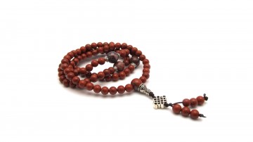 Mala ketting rode jaspis