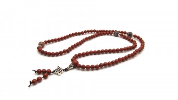 Mala ketting rode jaspis