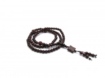 Mala ketting rode sandelwood flower