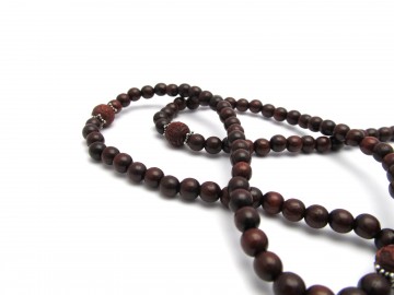 Mala ketting rode sandelwood flower