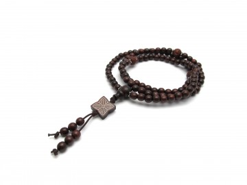 Mala ketting rode sandelwood flower