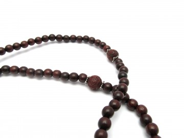 Mala ketting rode sandelwood flower