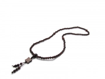 Mala ketting rode sandelwood flower
