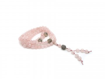 Mala ketting rose quartz