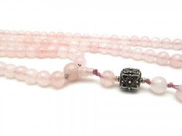 Mala ketting rose quartz