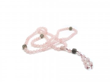 Mala ketting rose quartz