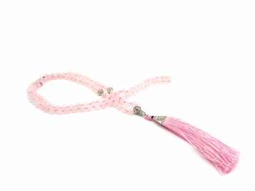 Rozen kwarts edelsteen mala