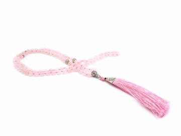 Mala ketting Rozen kwarts edelsteen