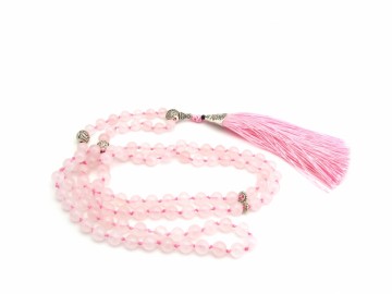 ose quartz edelsteen mala