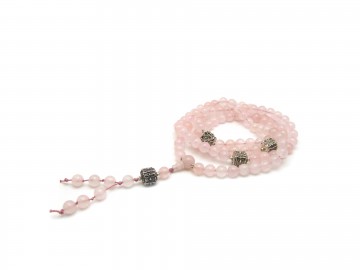 Mala ketting rose quartz