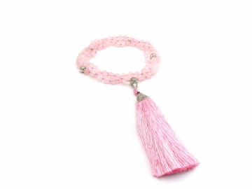 Mala ketting rose quartz edelsteen