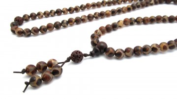 Mala ketting tibetaanse dzi