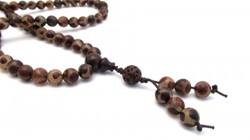 Mala ketting tibetaanse dzi