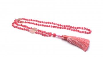 Mala pink  jade edelsteen
