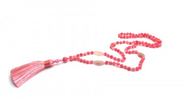 Mala pink  jade edelsteen