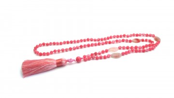 Mala pink  jade edelsteen