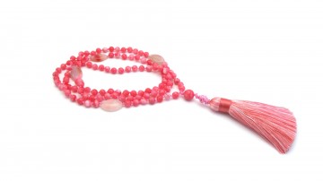 Mala pink  jade edelsteen