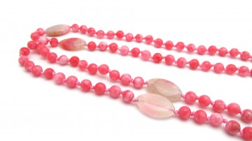 Mala pink  jade edelsteen