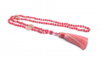 Mala pink  jade edelsteen