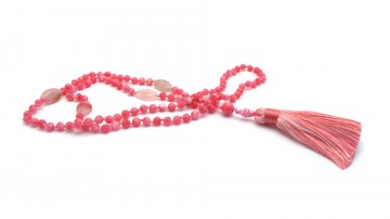 Mala pink  jade edelsteen