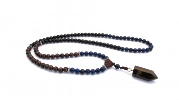 Mala tijgeroog hanger lapis en onyx
