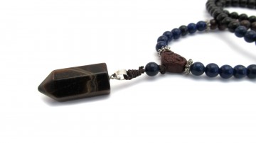 Mala tijgeroog hanger lapis en onyx
