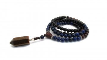 Mala tijgeroog hanger lapis en onyx