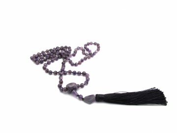 Malaketting amethist edelsteen