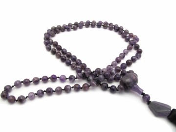 Malaketting amethist edelsteen
