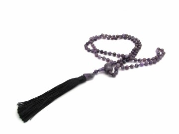 Malaketting amethist edelsteen