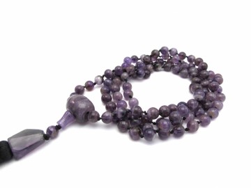 Malaketting amethist edelsteen