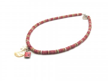 Meisjes ketting pink ibiza